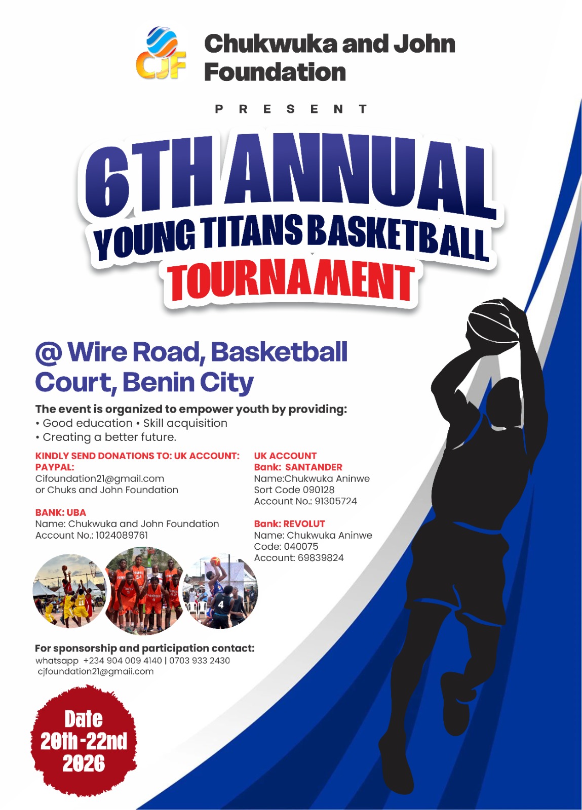 Chuks and John Foundation — Event Flyer